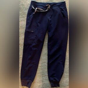 Figs Jogger Scrub Pants Size Small Petite in Navy Blue